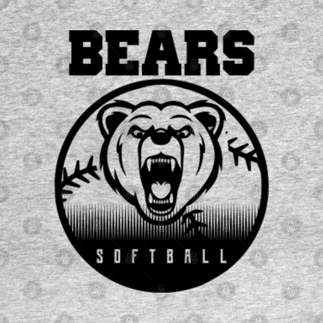 Bears Softball Mascot Logo Bears Softball TShirt TeePublic